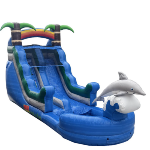 #20 = 14' Dolphin Water Slide - 25'L × 9'W × 14'H