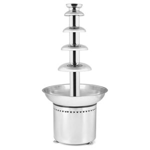 Chocolate Fondue Fountain 27" 5-Tier, Stainless Steel for Large Parties.