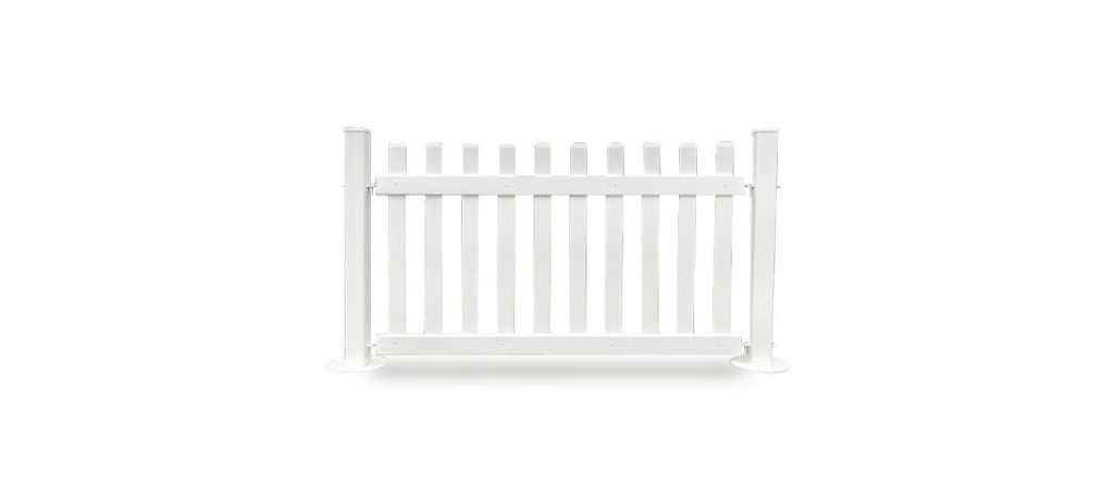 White Vinyl Picket Fence Section 38