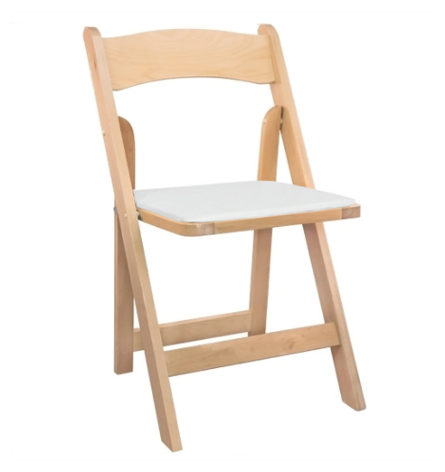 Padded Folding Chair Natural Wood, White Wooden Padded Folding Chairs