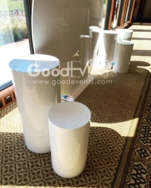 White Cylinders / Pedestals (Set of 5)