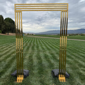 Gold Rectangle Stand - A. 59"W x 88"H