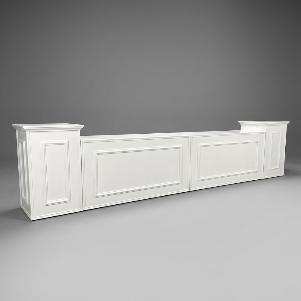 Bar Casa Blanca - White with Side Pedestals | Double