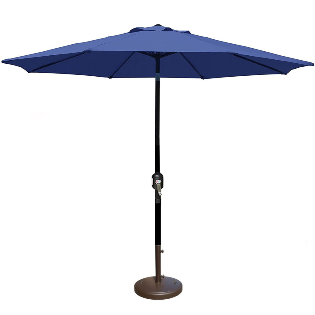 Market Umbrella Blue 9' include heavy base (85 lbs) setup included