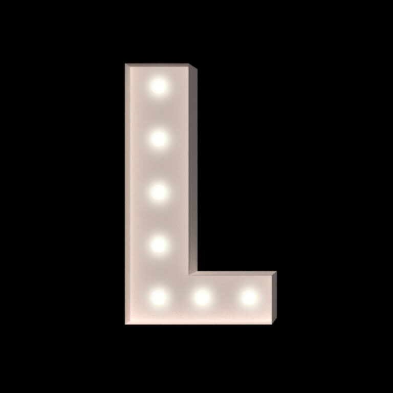 "L" Letter 4' Tall Marquee - RGB Lights