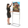 Floor Standing Sign Holder Chrome - Single Tier 22" x 48" - Image 2