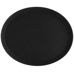 Black Oval Non-Skid Serving Tray - 27" x 22"
