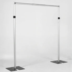Commercial Grade - Backdrop Pipe Set | (2) Uprights, (2) Bases, (1) Crossbar