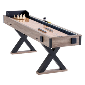 9-Foot LED Shuffleboard Table | 2-in-1 Shuffleboard & Bowling