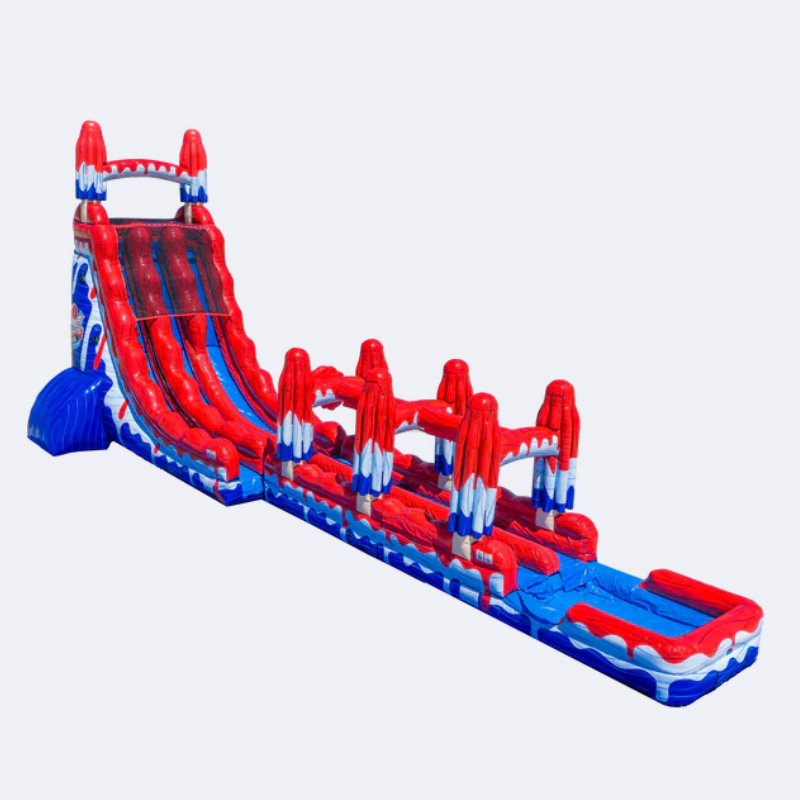 #00 = 27' Popsicle Water Slide with Slip N Slide Pool - 63'L × 19'W × 27'H - Image 2
