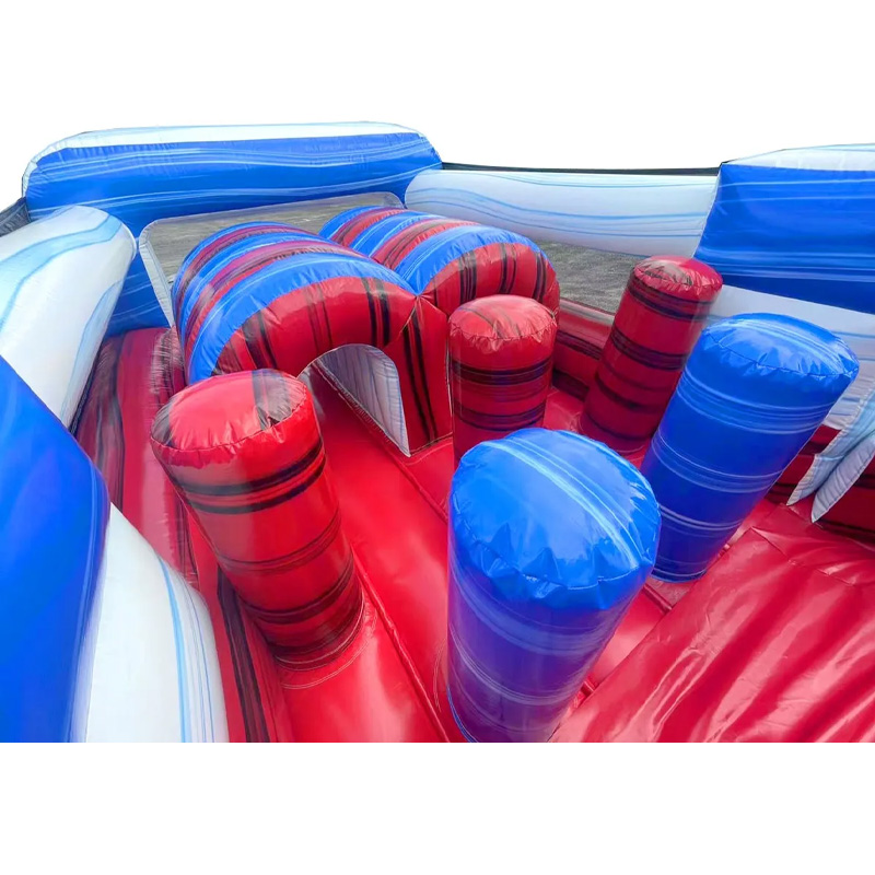 #131 = 30' Stars, Red White Blue Marble Obstacle Course – 30'L x 11'W x 11'H - Image 2